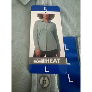 32 Degrees Heat Women's Long Sleeve Button Up Super Soft Shirt NWT - Layer It!